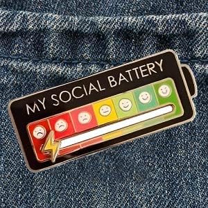 Interactive Social Battery Pin Set